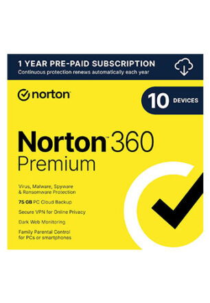 Norton 360 Premium 2024, Antivirus software for 10 Devices with Auto Renewal – Includes VPN