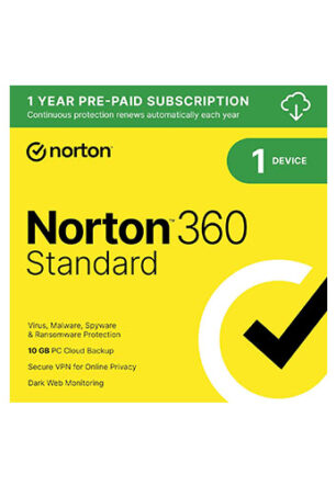 Norton 360 Standard 2024 Antivirus Software for 1 Device