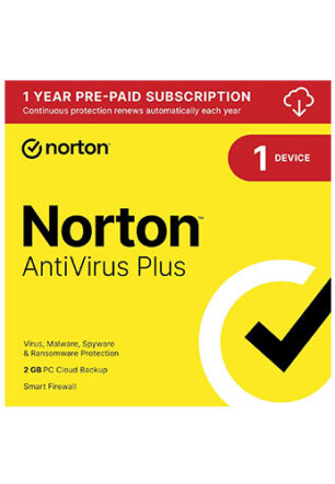 Norton AntiVirus Plus 2024, Antivirus software for 1 Device with Auto-Renewal – Includes Password Manager